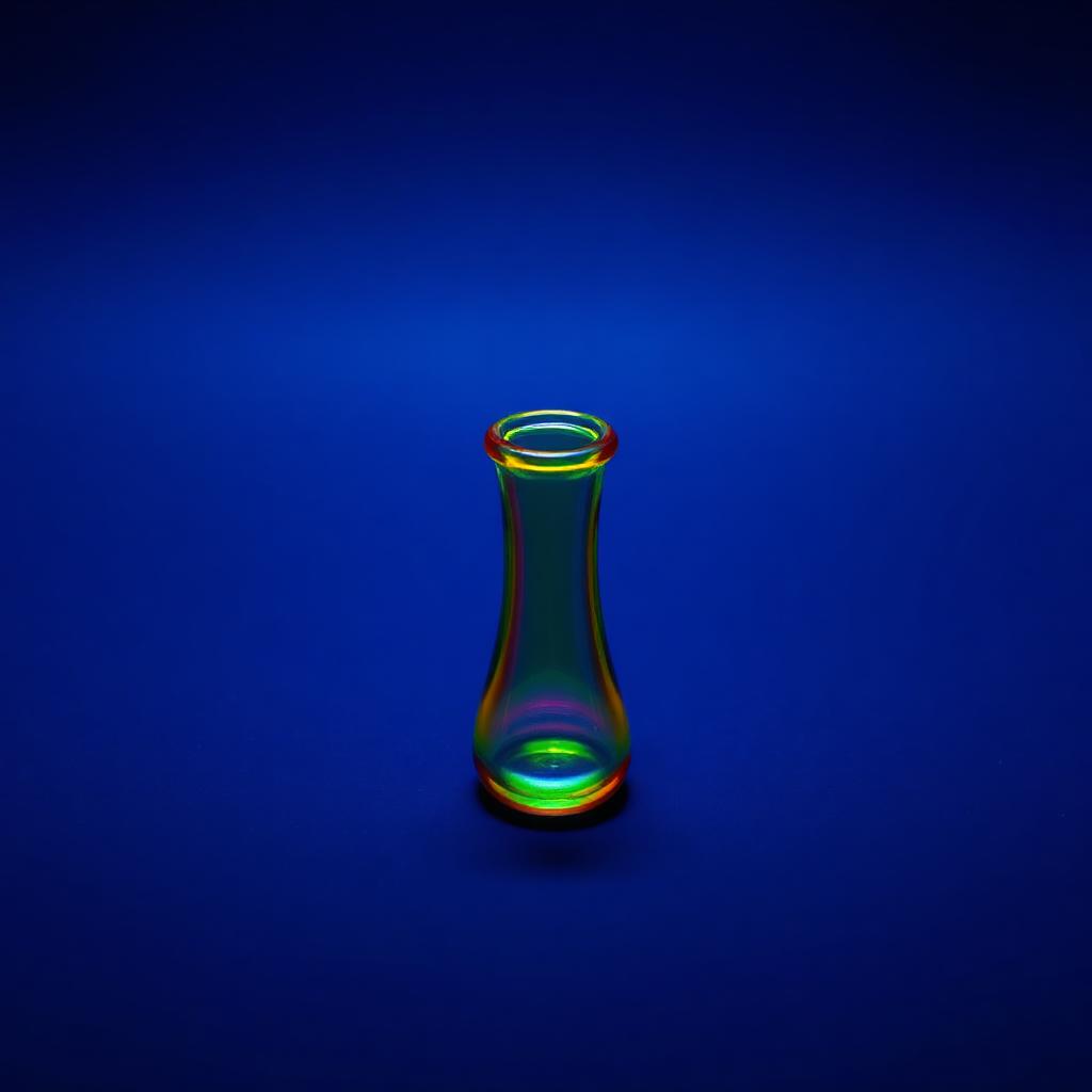 Rainbow Chillum glass piece